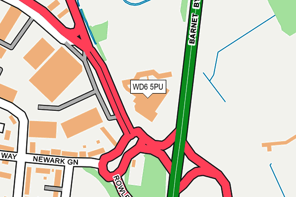 WD6 5PU map - OS OpenMap – Local (Ordnance Survey)
