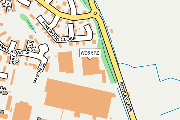WD6 5PZ map - OS OpenMap – Local (Ordnance Survey)