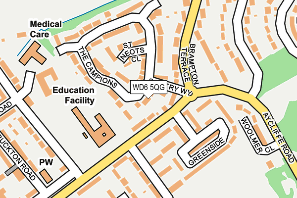 WD6 5QG map - OS OpenMap – Local (Ordnance Survey)