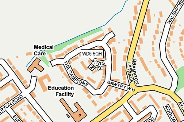 WD6 5QH map - OS OpenMap – Local (Ordnance Survey)