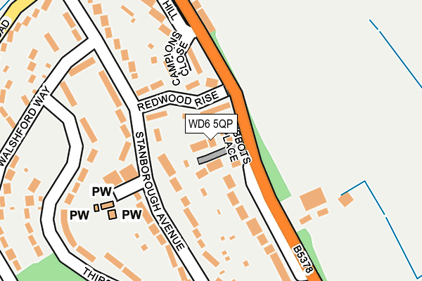 WD6 5QP map - OS OpenMap – Local (Ordnance Survey)