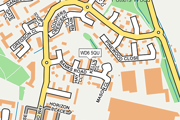 WD6 5QU map - OS OpenMap – Local (Ordnance Survey)