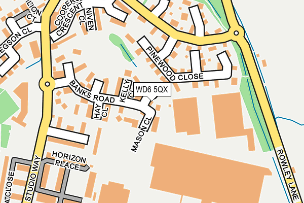 WD6 5QX map - OS OpenMap – Local (Ordnance Survey)