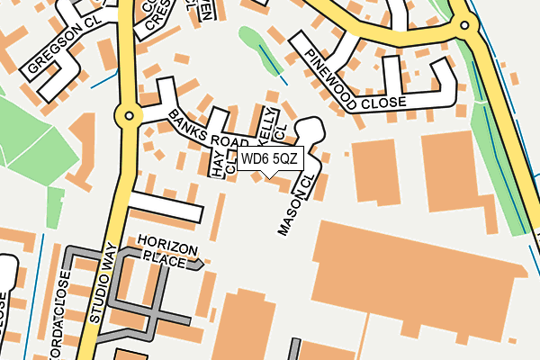 WD6 5QZ map - OS OpenMap – Local (Ordnance Survey)
