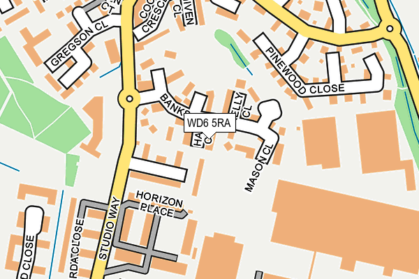 WD6 5RA map - OS OpenMap – Local (Ordnance Survey)