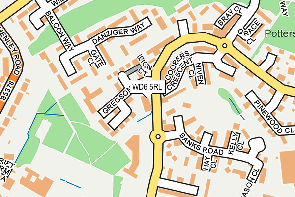 WD6 5RL map - OS OpenMap – Local (Ordnance Survey)
