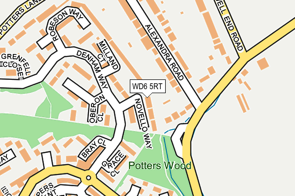 WD6 5RT map - OS OpenMap – Local (Ordnance Survey)