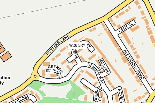 WD6 5RY map - OS OpenMap – Local (Ordnance Survey)