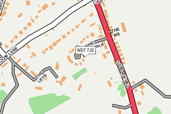WD7 7JS map - OS OpenMap – Local (Ordnance Survey)