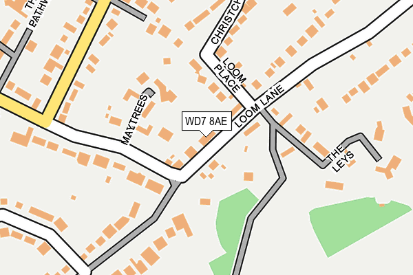 WD7 8AE map - OS OpenMap – Local (Ordnance Survey)