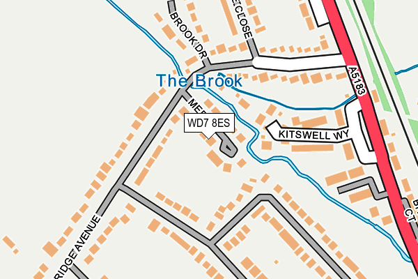 Map of 1 HILLSIDE ROAD LIMITED at local scale