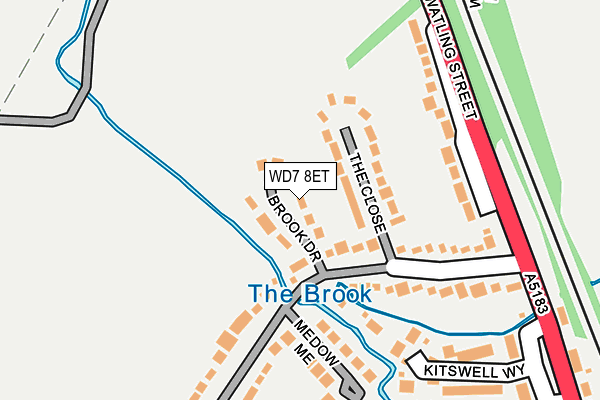 WD7 8ET map - OS OpenMap – Local (Ordnance Survey)