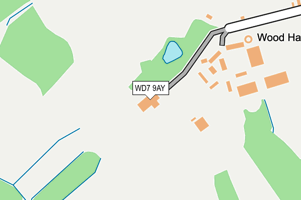 WD7 9AY map - OS OpenMap – Local (Ordnance Survey)