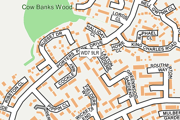 WD7 9LR map - OS OpenMap – Local (Ordnance Survey)