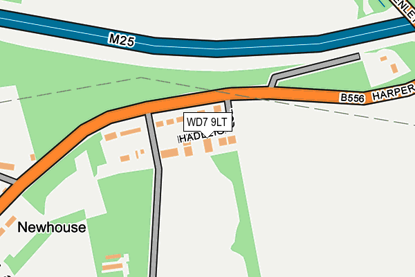 WD7 9LT map - OS OpenMap – Local (Ordnance Survey)