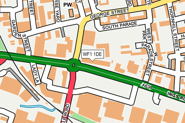 WF1 1DE map - OS OpenMap – Local (Ordnance Survey)