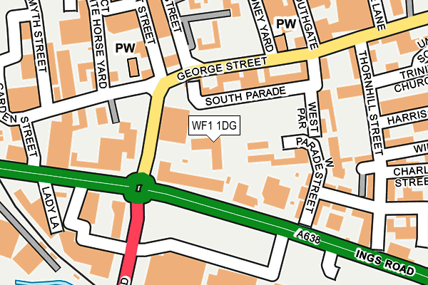 WF1 1DG map - OS OpenMap – Local (Ordnance Survey)