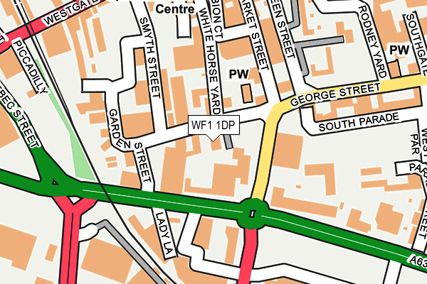 WF1 1DP map - OS OpenMap – Local (Ordnance Survey)