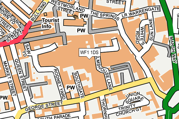 WF1 1DS map - OS OpenMap – Local (Ordnance Survey)