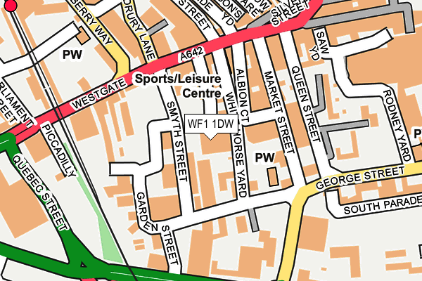 WF1 1DW map - OS OpenMap – Local (Ordnance Survey)