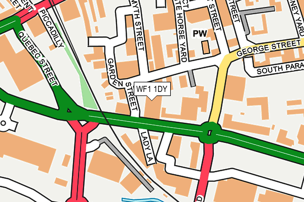 WF1 1DY map - OS OpenMap – Local (Ordnance Survey)