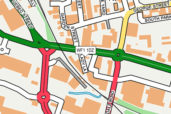 WF1 1DZ map - OS OpenMap – Local (Ordnance Survey)