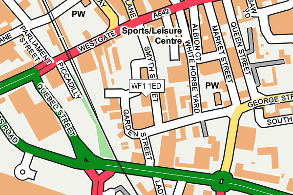 WF1 1ED map - OS OpenMap – Local (Ordnance Survey)