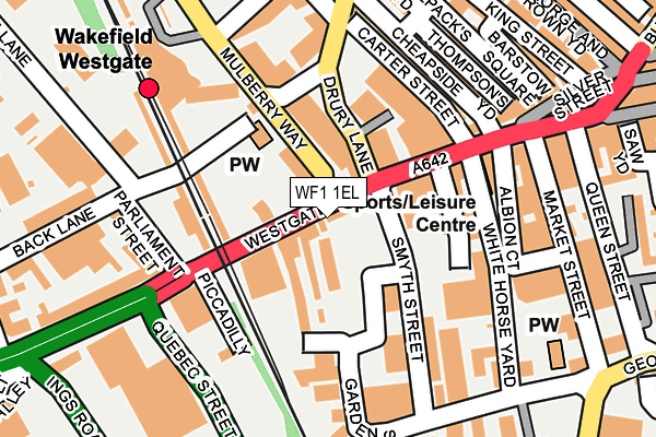 WF1 1EL map - OS OpenMap – Local (Ordnance Survey)