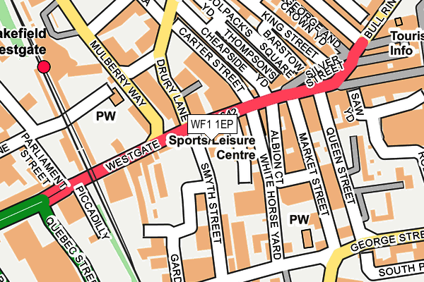 WF1 1EP map - OS OpenMap – Local (Ordnance Survey)