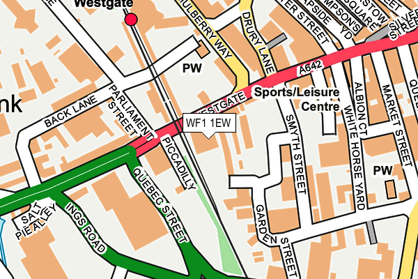 WF1 1EW map - OS OpenMap – Local (Ordnance Survey)