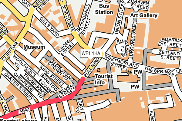 WF1 1HA map - OS OpenMap – Local (Ordnance Survey)