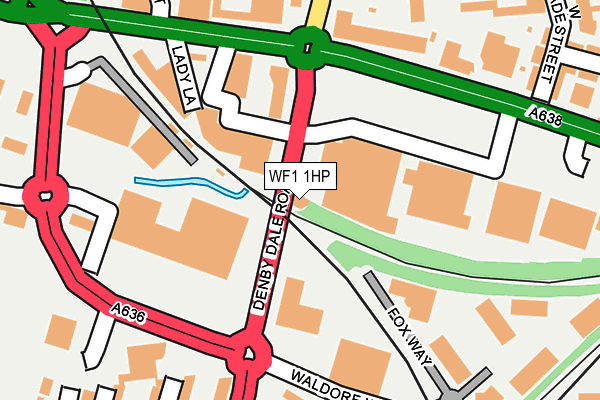 WF1 1HP map - OS OpenMap – Local (Ordnance Survey)