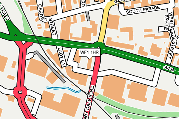 WF1 1HR map - OS OpenMap – Local (Ordnance Survey)