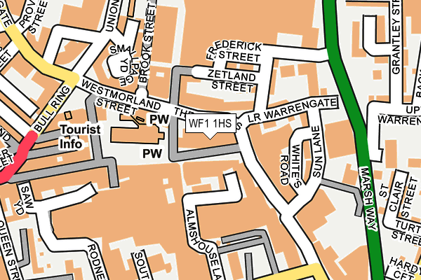 WF1 1HS map - OS OpenMap – Local (Ordnance Survey)