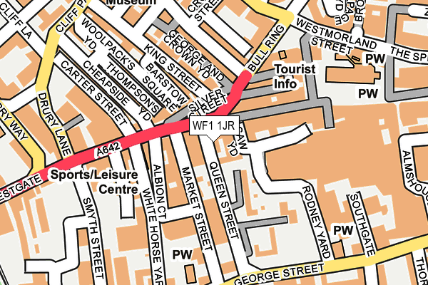 WF1 1JR map - OS OpenMap – Local (Ordnance Survey)