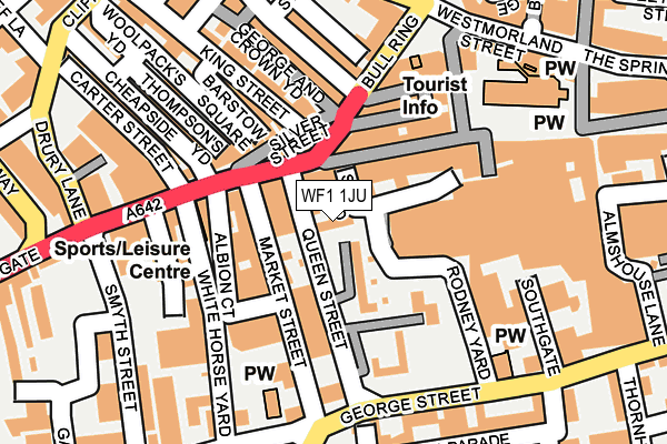 WF1 1JU map - OS OpenMap – Local (Ordnance Survey)