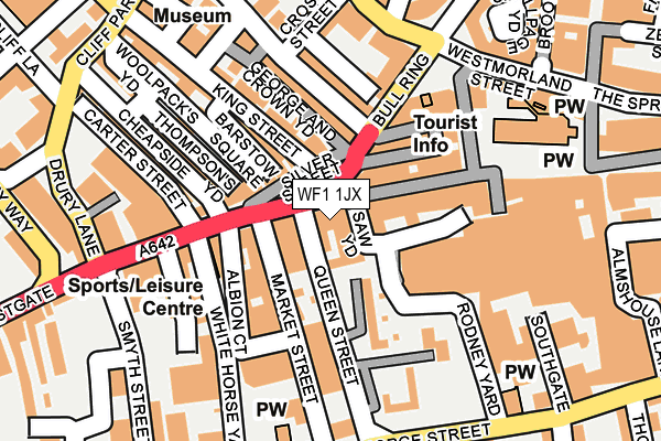 WF1 1JX map - OS OpenMap – Local (Ordnance Survey)