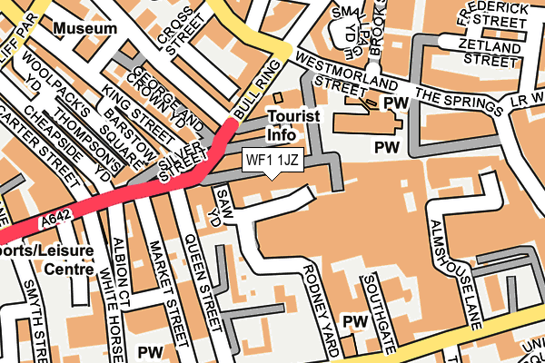 WF1 1JZ map - OS OpenMap – Local (Ordnance Survey)