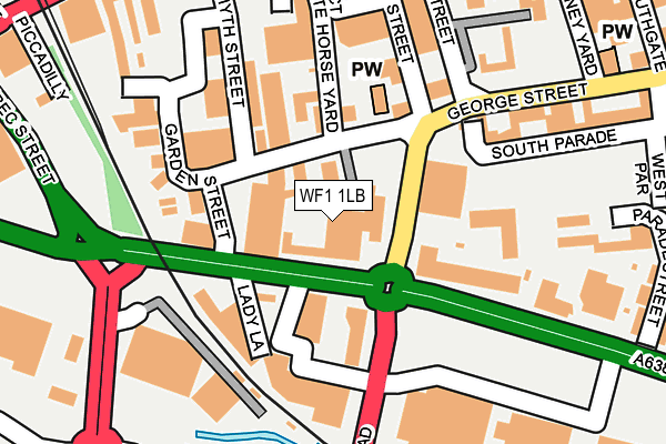 WF1 1LB map - OS OpenMap – Local (Ordnance Survey)