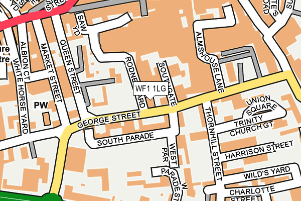 WF1 1LG map - OS OpenMap – Local (Ordnance Survey)