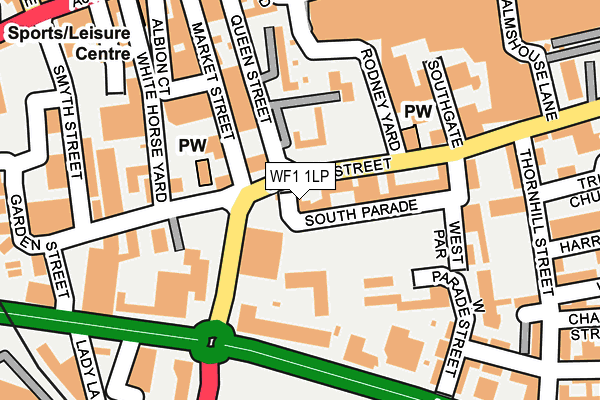 WF1 1LP map - OS OpenMap – Local (Ordnance Survey)