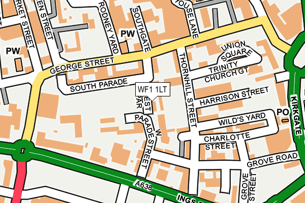 WF1 1LT map - OS OpenMap – Local (Ordnance Survey)