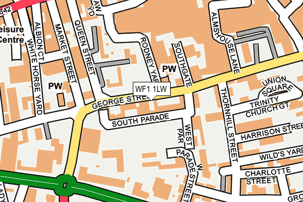 WF1 1LW map - OS OpenMap – Local (Ordnance Survey)