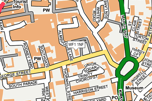 WF1 1NF map - OS OpenMap – Local (Ordnance Survey)