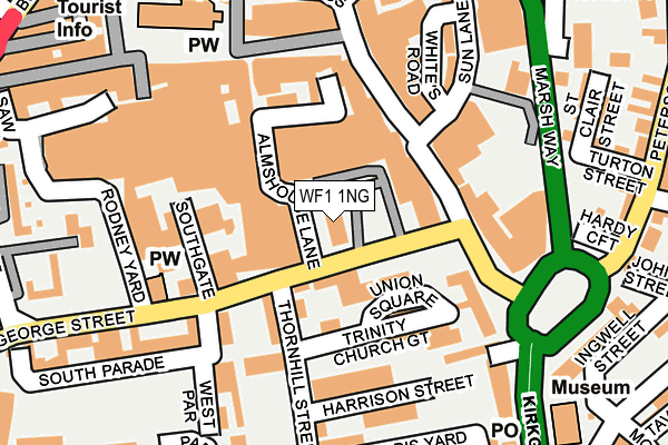 WF1 1NG map - OS OpenMap – Local (Ordnance Survey)