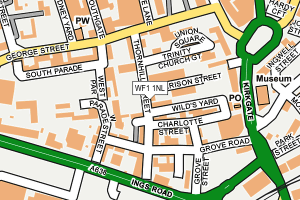 WF1 1NL map - OS OpenMap – Local (Ordnance Survey)