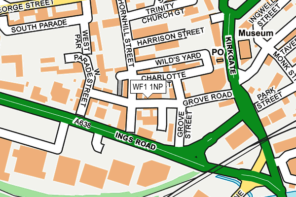 WF1 1NP map - OS OpenMap – Local (Ordnance Survey)