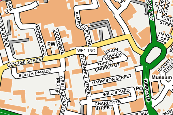 WF1 1NQ map - OS OpenMap – Local (Ordnance Survey)