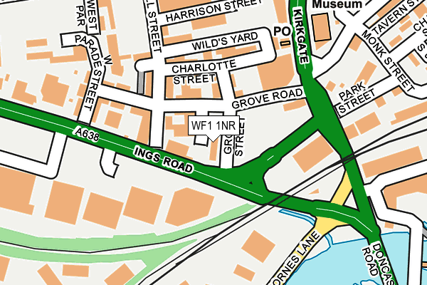 WF1 1NR map - OS OpenMap – Local (Ordnance Survey)