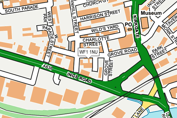 WF1 1NU map - OS OpenMap – Local (Ordnance Survey)